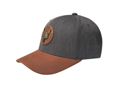 Cap, Metal Viking Helmet Leather Patch, Denim Blue