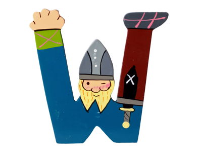 Wooden Letter Viking W