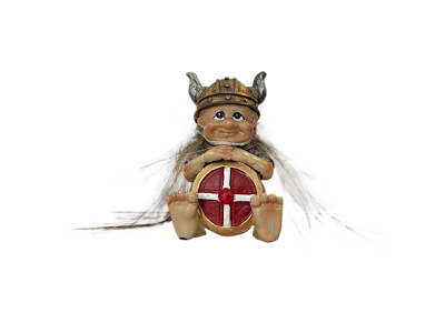 Seated Viking with shield