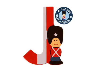 Wooden Letter Guardsman And Flag J