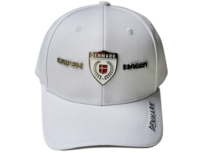 Cap, White Copenhagen Metal Coat Of Arms