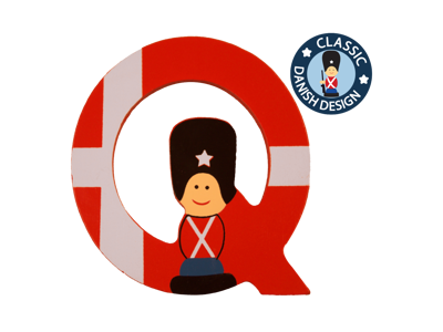 Wooden Letter Guardsman And Flag Q