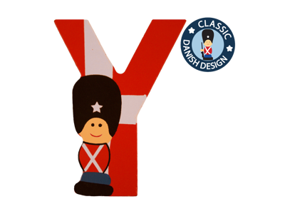 Wooden Letter Guardsman And Flag Y