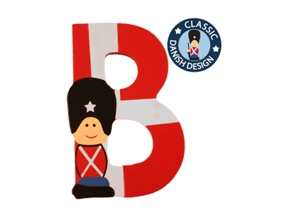 Wooden Letter Guardsman And Flag B