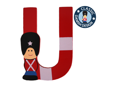 Wooden Letter Guardsman And Flag U