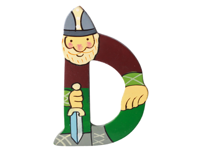 Wooden Letter Viking D