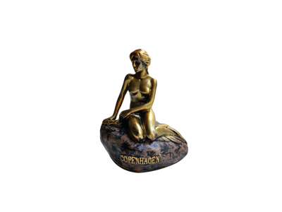 Figurine, The Little Mermaid Golden Small