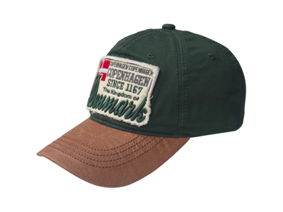 Cap, Copenhagen Denmark, Green/Brown