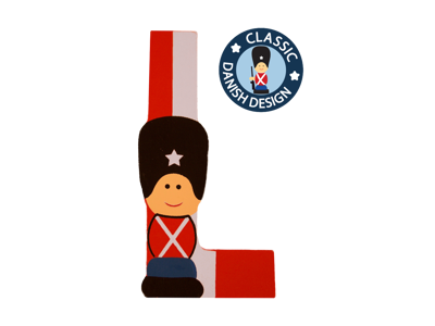 Wooden Letter Guardsman And Flag L