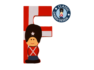 Wooden Letter Guardsman And Flag F