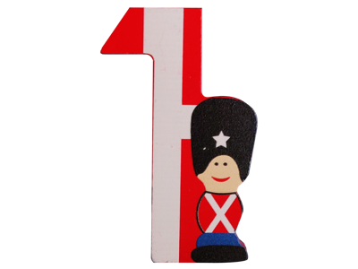 Wooden Number Guardsman And Flag 1