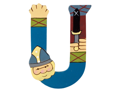 Wooden Letter Viking U