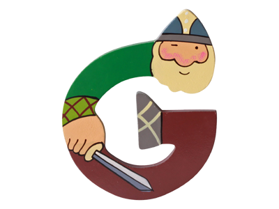 Wooden Letter Viking G