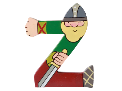 Wooden Letter Viking Z