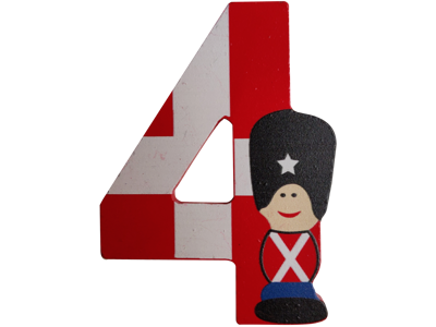 Wooden Number Guardsman And Flag 4