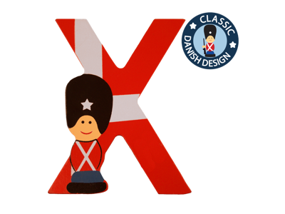 Wooden Letter Guardsman And Flag X