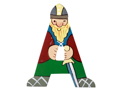 Wooden Letter Viking A