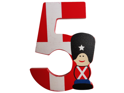 Wooden Number Guardsman And Flag 5