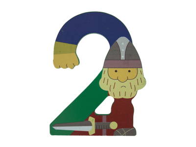 Wooden Number Viking 2