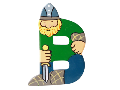 Wooden Letter Viking B