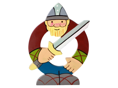 Wooden Letter Viking Ø