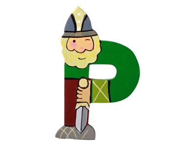 Wooden Letter Viking P