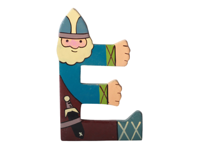 Wooden Letter Viking E
