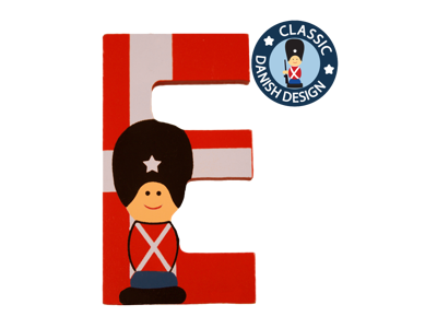Wooden Letter Guardsman And Flag E