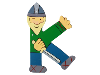 Wooden Letter Viking K