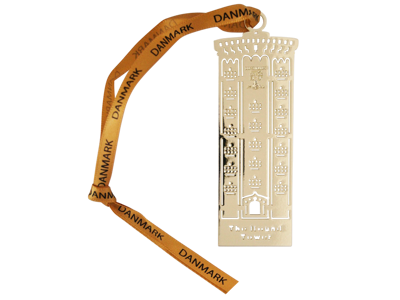 Bookmark Round Tower Gold Color Plated Metal