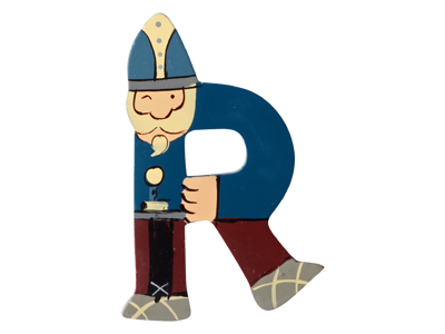 Wooden Letter Viking R