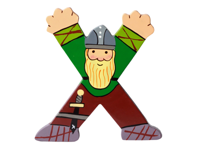 Wooden Letter Viking X