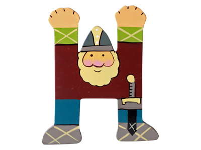 Wooden Letter Viking H