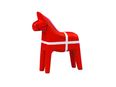 Figurine, Horse Flag 11,5 cm.