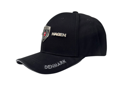 Cap, Copenhagen Metal Coat Of Arms, Black