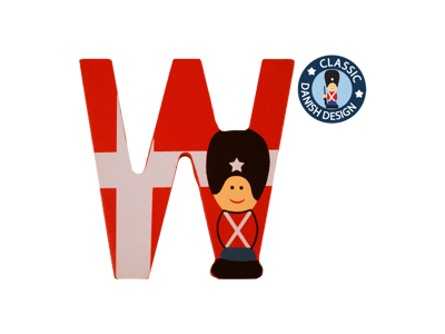 Wooden Letter Guardsman And Flag W