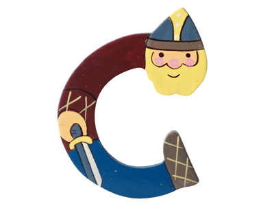 Wooden Letter Viking C