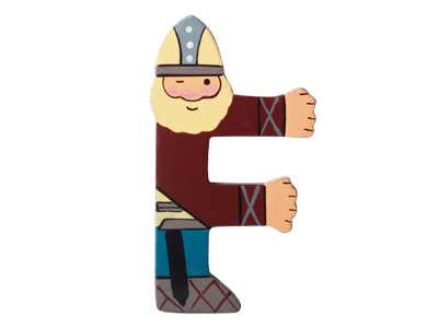 Wooden Letter Viking F